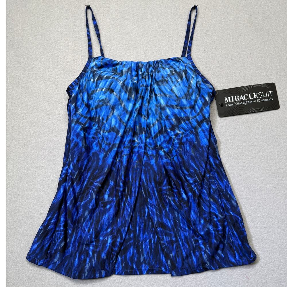 Miraclesuit Women's Jubilee Tankini Top Paka Mayan blue multi 12 $134